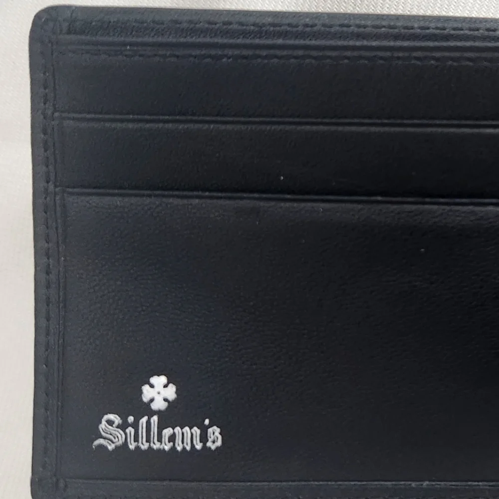 Black Leather Wallet Sillems
